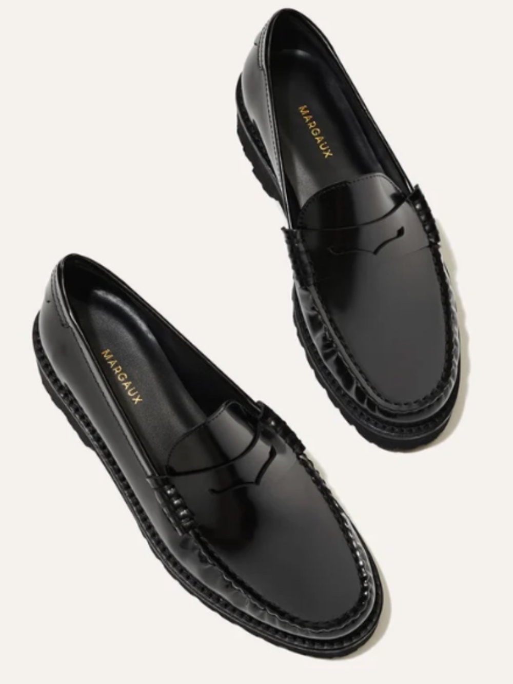 Margaux Women's 'Louisa' Loafer in Black Calf Leather 37.5M (8) - Picture 3 of 5